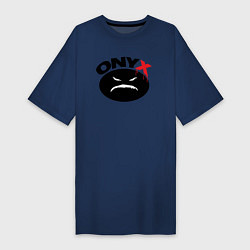 Футболка женская-платье Onyx logo black, цвет: тёмно-синий