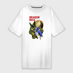 Женская футболка-платье Dragon Ball Z - Cell vs Vegeta