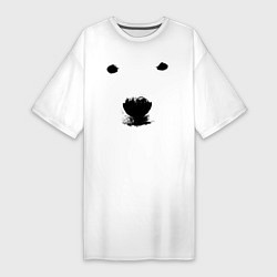 Женская футболка-платье Морда белого медведя