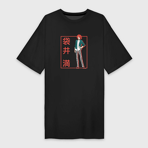 Женская футболка-платье Митиру Фукурой арт - Красавчики детективы / Черный – фото 1