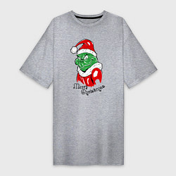 Женская футболка-платье Santa Claus Grinch - merry Christmas