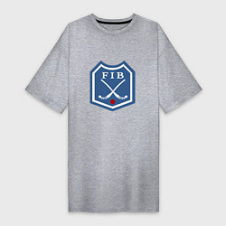 Женская футболка-платье Хоккей с мячом - лого