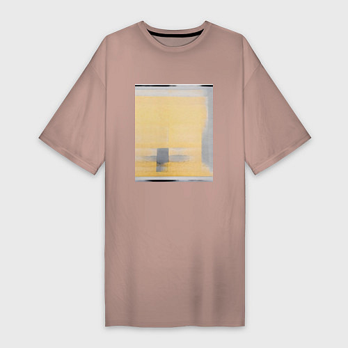 Женская футболка-платье Бетонный Мираж / Пыльно-розовый – фото 1
