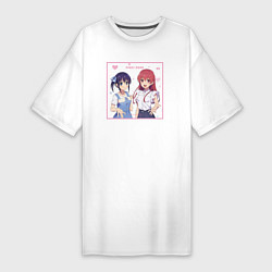 Женская футболка-платье Нагиса и Саки - Мои девушки