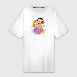 Женская футболка-платье Маме от любимой дочки