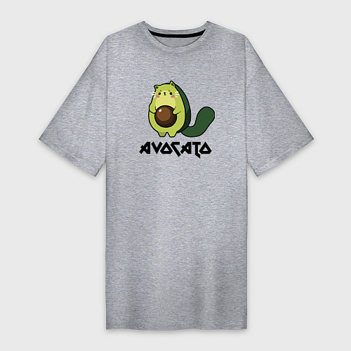 Женская футболка-платье Avocado - AvoCATo - Joke / Меланж – фото 1