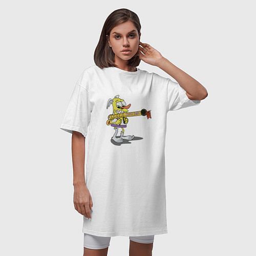 Женская футболка-платье Крипто Бум / Белый – фото 3