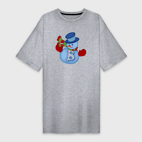 Женская футболка-платье Snowman BTC / Меланж – фото 1