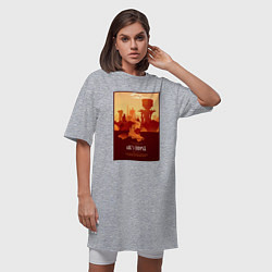 Футболка женская-платье Abe oddysee - scrabania, цвет: меланж — фото 2