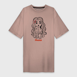 Женская футболка-платье Анна - борзая девчонка в татухах - Hype