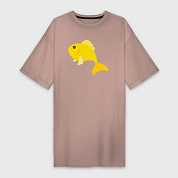 Женская футболка-платье Золoтая рыбка
