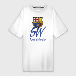 Женская футболка-платье Barcelona - Spain - sweeper