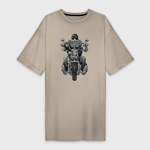 Женская футболка-платье Ride biker / Миндальный – фото 1
