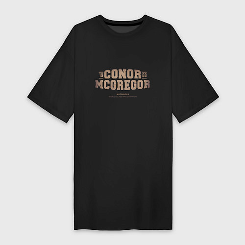 Женская футболка-платье Conor MMA champion / Черный – фото 1