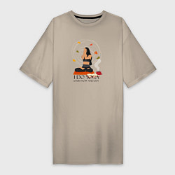 Женская футболка-платье Йога и дзен