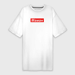Женская футболка-платье Маман полоса