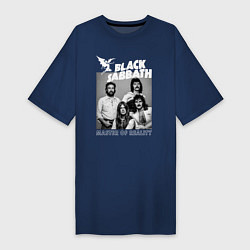Футболка женская-платье Black Sabbath rock, цвет: тёмно-синий