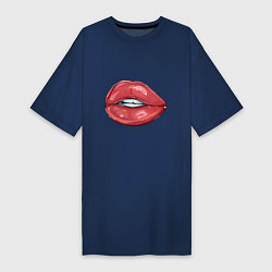 Женская футболка-платье Сочные губы