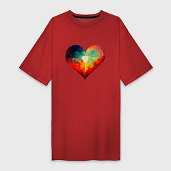 Футболка женская-платье My Heart, цвет: красный