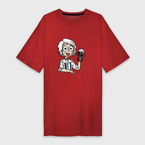 Женская футболка-платье Джузо с куклой / Красный – фото 1