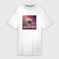 Женская футболка-платье Череп в цветах memento mori