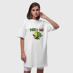 Футболка женская-платье Noize MC rap, цвет: белый — фото 2