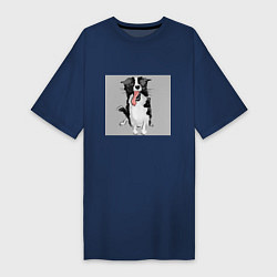 Женская футболка-платье Уставший пёс