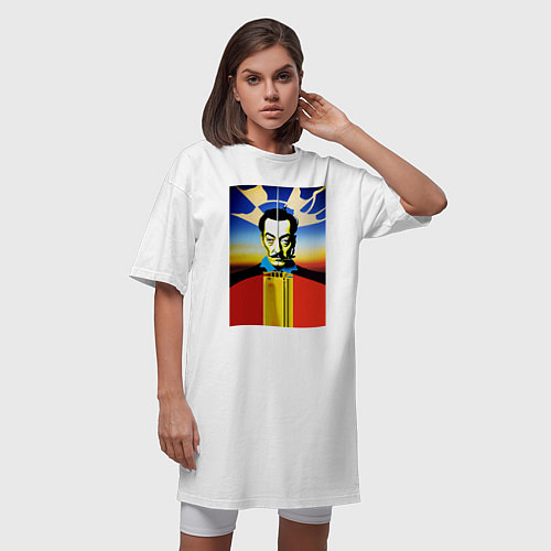 Женская футболка-платье Salvador Dali: Fantasy Art / Белый – фото 3