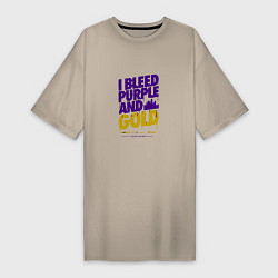 Футболка женская-платье Lakers nation, цвет: миндальный