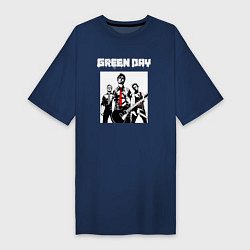 Футболка женская-платье Greed Day rock, цвет: тёмно-синий