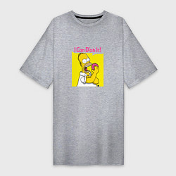 Футболка женская-платье Homer doh it, цвет: меланж