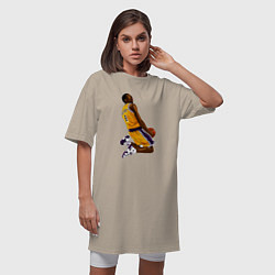 Футболка женская-платье Kobe dunk, цвет: миндальный — фото 2