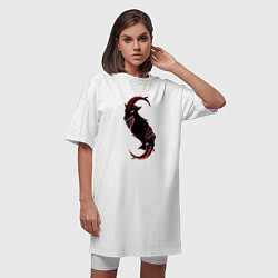 Футболка женская-платье S Slipknot, цвет: белый — фото 2