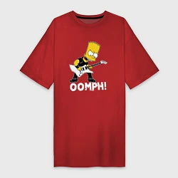 Женская футболка-платье OOMPH! Барт Симпсон роке