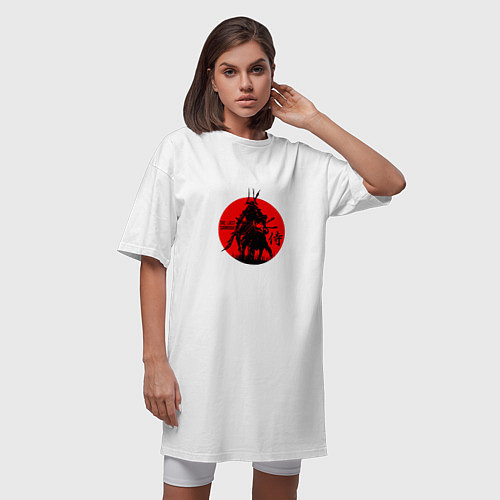 Женская футболка-платье Last Samurai / Белый – фото 3
