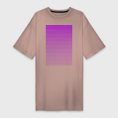 Женская футболка-платье Фиолетовая россыпь / Пыльно-розовый – фото 1
