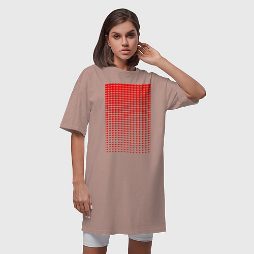 Женская футболка-платье Алый песок / Пыльно-розовый – фото 3