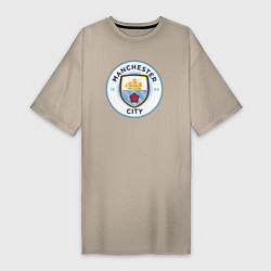 Футболка женская-платье Manchester City FC, цвет: миндальный