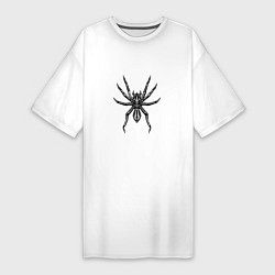 Женская футболка-платье Страшный паук