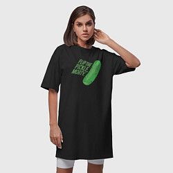 Футболка женская-платье Flip the pickle, цвет: черный — фото 2