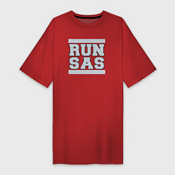 Футболка женская-платье Run San Antonio Spurs, цвет: красный