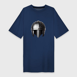 Футболка женская-платье Шлем римского легионера, цвет: тёмно-синий