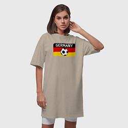 Футболка женская-платье Football Germany, цвет: миндальный — фото 2