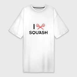 Женская футболка-платье I Love Squash