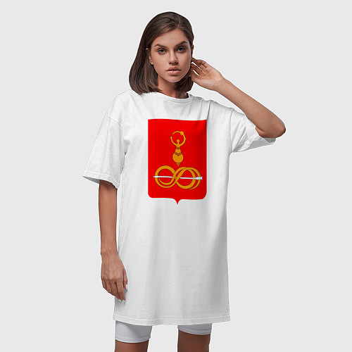 Женская футболка-платье Дебесский район / Белый – фото 3
