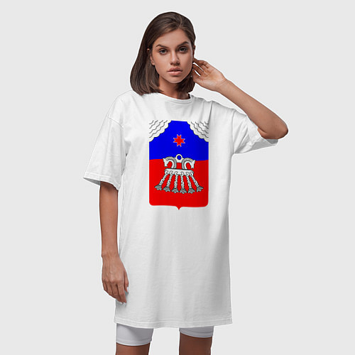 Женская футболка-платье Граховский район / Белый – фото 3