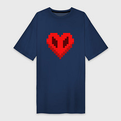 Женская футболка-платье Сердце Майнкрафта