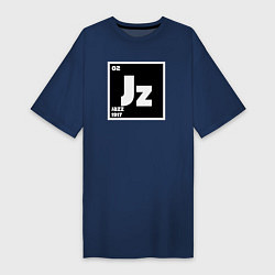 Футболка женская-платье Jazz 1917, цвет: тёмно-синий