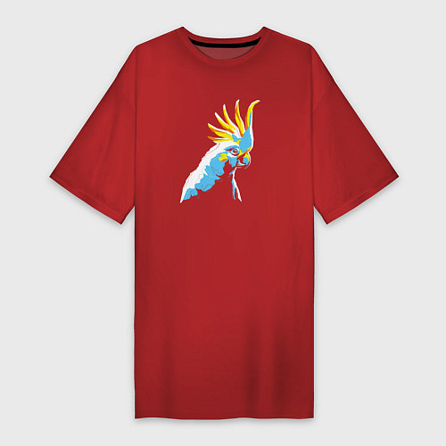 Женская футболка-платье Попугай WPAP / Красный – фото 1