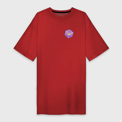 Женская футболка-платье Baldurs Gate 3 D20 / Красный – фото 1
